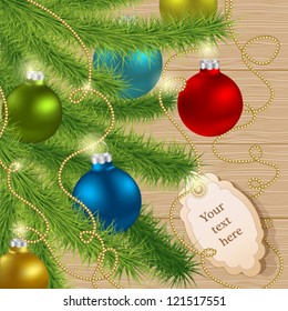 Christmas and New Year background. Vector illustration