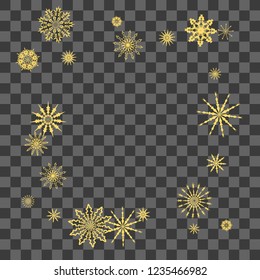 Christmas and New Year background vector with falling snowflakes. The effect of decorating snowflakes. Winter vacation. Well suited for a Christmas card, banner or poster. EPS 10
