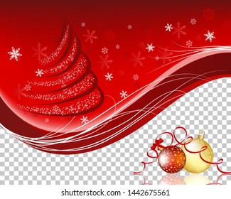 Christmas and New Year background. Vector illustration. EPS 10 with transparency.