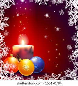 christmas and new year background, vector illustration