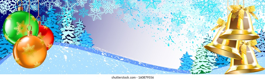 christmas and new year background, vector illustration