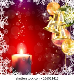 christmas and new year background, vector illustration