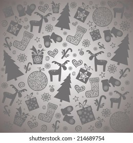 Christmas and New Year background. Vector Illustration