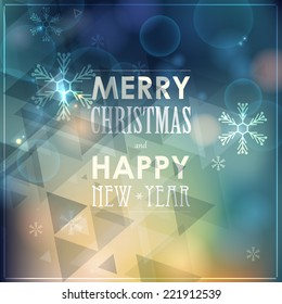 Christmas and New Year background, vector illustration