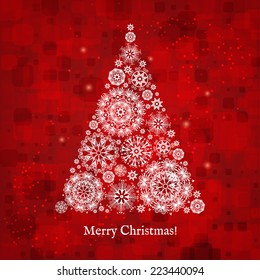 Christmas and New Year background, vector illustration