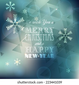 Christmas and New Year background, vector illustration