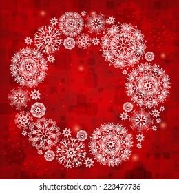 Christmas and New Year background, vector illustration