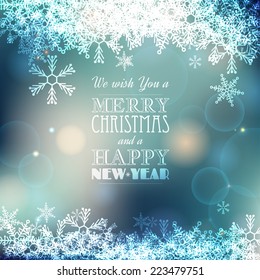 Christmas and New Year background, vector illustration