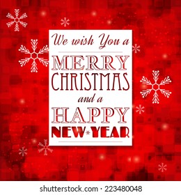 Christmas and New Year background, vector illustration