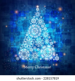 Christmas and New Year background, vector illustration