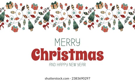 Christmas or New Year background. Vector illustration