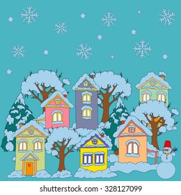 Christmas and New Year background. Vector illustration.