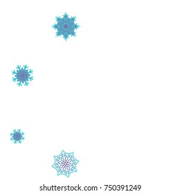 Christmas and New Year background vector with falling snowflakes. The effect of decorating snowflakes. Winter vacation. Well suited for a Christmas card, banner or poster. EPS 10