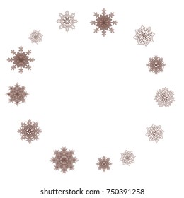 Christmas and New Year background vector with falling snowflakes. The effect of decorating snowflakes. Winter vacation. Well suited for a Christmas card, banner or poster. EPS 10