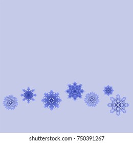 Christmas and New Year background vector with falling snowflakes. The effect of decorating snowflakes. Winter vacation. Well suited for a Christmas card, banner or poster. EPS 10