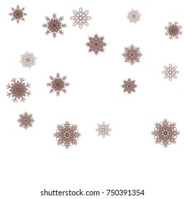Christmas and New Year background vector with falling snowflakes. The effect of decorating snowflakes. Winter vacation. Well suited for a Christmas card, banner or poster. EPS 10