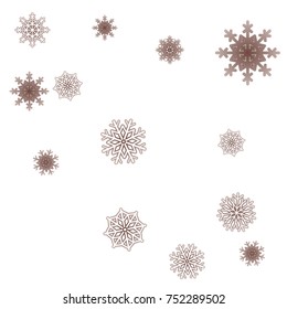Christmas and New Year background vector with falling snowflakes. The effect of decorating snowflakes. Winter vacation. Well suited for a Christmas card, banner or poster. EPS 10