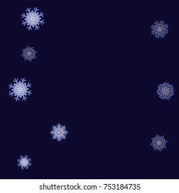Christmas and New Year background vector with falling snowflakes. The effect of decorating snowflakes. Winter vacation. Well suited for a Christmas card, banner or poster. EPS 10