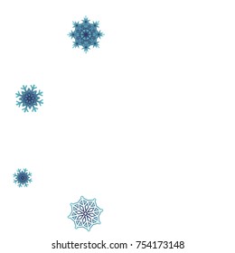 Christmas and New Year background vector with falling snowflakes. The effect of decorating snowflakes. Winter vacation. Well suited for a Christmas card, banner or poster. EPS 10