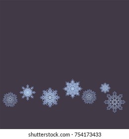 Christmas and New Year background vector with falling snowflakes. The effect of decorating snowflakes. Winter vacation. Well suited for a Christmas card, banner or poster. EPS 10