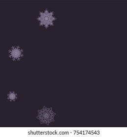 Christmas and New Year background vector with falling snowflakes. The effect of decorating snowflakes. Winter vacation. Well suited for a Christmas card, banner or poster. EPS 10