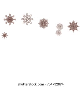 Christmas and New Year background vector with falling snowflakes. The effect of decorating snowflakes. Winter vacation. Well suited for a Christmas card, banner or poster. EPS 10