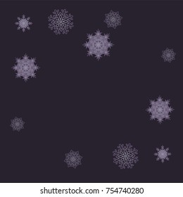 Christmas and New Year background vector with falling snowflakes. The effect of decorating snowflakes. Winter vacation. Well suited for a Christmas card, banner or poster. EPS 10