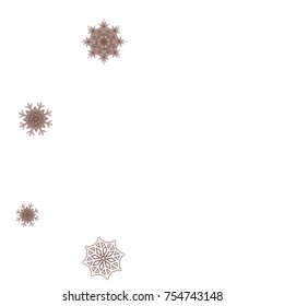 Christmas and New Year background vector with falling snowflakes. The effect of decorating snowflakes. Winter vacation. Well suited for a Christmas card, banner or poster. EPS 10
