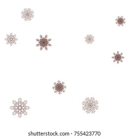 Christmas and New Year background vector with falling snowflakes. The effect of decorating snowflakes. Winter vacation. Well suited for a Christmas card, banner or poster. EPS 10