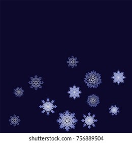 Christmas and New Year background vector with falling snowflakes. The effect of decorating snowflakes. Winter vacation. Well suited for a Christmas card, banner or poster. EPS 10