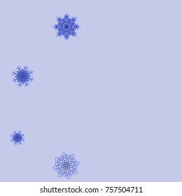 Christmas and New Year background vector with falling snowflakes. The effect of decorating snowflakes. Winter vacation. Well suited for a Christmas card, banner or poster. EPS 10