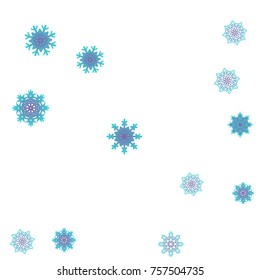 Christmas and New Year background vector with falling snowflakes. The effect of decorating snowflakes. Winter vacation. Well suited for a Christmas card, banner or poster. EPS 10