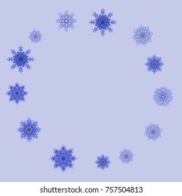 Christmas and New Year background vector with falling snowflakes. The effect of decorating snowflakes. Winter vacation. Well suited for a Christmas card, banner or poster. EPS 10