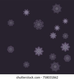 Christmas and New Year background vector with falling snowflakes. The effect of decorating snowflakes. Winter vacation. Well suited for a Christmas card, banner or poster. EPS 10