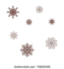 Christmas and New Year background vector with falling snowflakes. The effect of decorating snowflakes. Winter vacation. Well suited for a Christmas card, banner or poster. EPS 10
