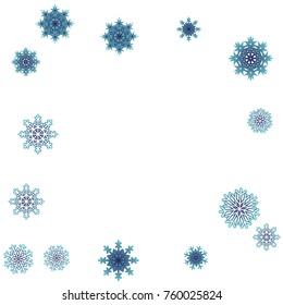 Christmas and New Year background vector with falling snowflakes. The effect of decorating snowflakes. Winter vacation. Well suited for a Christmas card, banner or poster. EPS 10