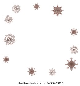 Christmas and New Year background vector with falling snowflakes. The effect of decorating snowflakes. Winter vacation. Well suited for a Christmas card, banner or poster. EPS 10