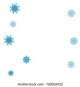 Christmas and New Year background vector with falling snowflakes. The effect of decorating snowflakes. Winter vacation. Well suited for a Christmas card, banner or poster. EPS 10