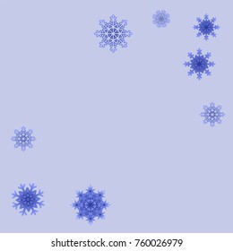 Christmas and New Year background vector with falling snowflakes. The effect of decorating snowflakes. Winter vacation. Well suited for a Christmas card, banner or poster. EPS 10