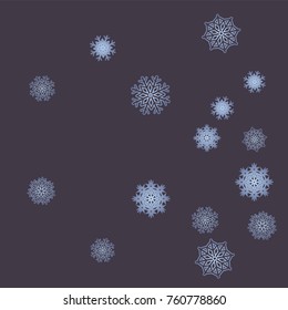 Christmas and New Year background vector with falling snowflakes. The effect of decorating snowflakes. Winter vacation. Well suited for a Christmas card, banner or poster. EPS 10
