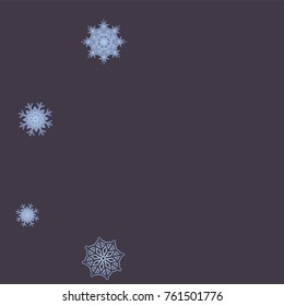 Christmas and New Year background vector with falling snowflakes. The effect of decorating snowflakes. Winter vacation. Well suited for a Christmas card, banner or poster. EPS 10