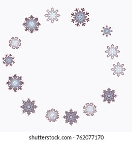Christmas and New Year background vector with falling snowflakes. The effect of decorating snowflakes. Winter vacation. Well suited for a Christmas card, banner or poster. EPS 10