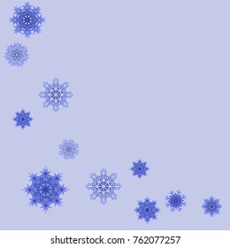 Christmas and New Year background vector with falling snowflakes. The effect of decorating snowflakes. Winter vacation. Well suited for a Christmas card, banner or poster. EPS 10