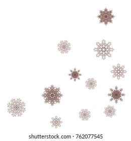 Christmas and New Year background vector with falling snowflakes. The effect of decorating snowflakes. Winter vacation. Well suited for a Christmas card, banner or poster. EPS 10