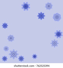 Christmas and New Year background vector with falling snowflakes. The effect of decorating snowflakes. Winter vacation. Well suited for a Christmas card, banner or poster. EPS 10