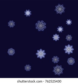 Christmas and New Year background vector with falling snowflakes. The effect of decorating snowflakes. Winter vacation. Well suited for a Christmas card, banner or poster. EPS 10
