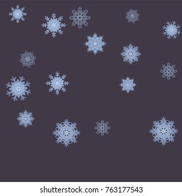 Christmas and New Year background vector with falling snowflakes. The effect of decorating snowflakes. Winter vacation. Well suited for a Christmas card, banner or poster. EPS 10