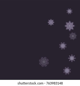 Christmas and New Year background vector with falling snowflakes. The effect of decorating snowflakes. Winter vacation. Well suited for a Christmas card, banner or poster. EPS 10