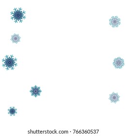 Christmas and New Year background vector with falling snowflakes. The effect of decorating snowflakes. Winter vacation. Well suited for a Christmas card, banner or poster. EPS 10