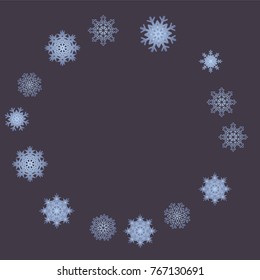 Christmas and New Year background vector with falling snowflakes. The effect of decorating snowflakes. Winter vacation. Well suited for a Christmas card, banner or poster. EPS 10